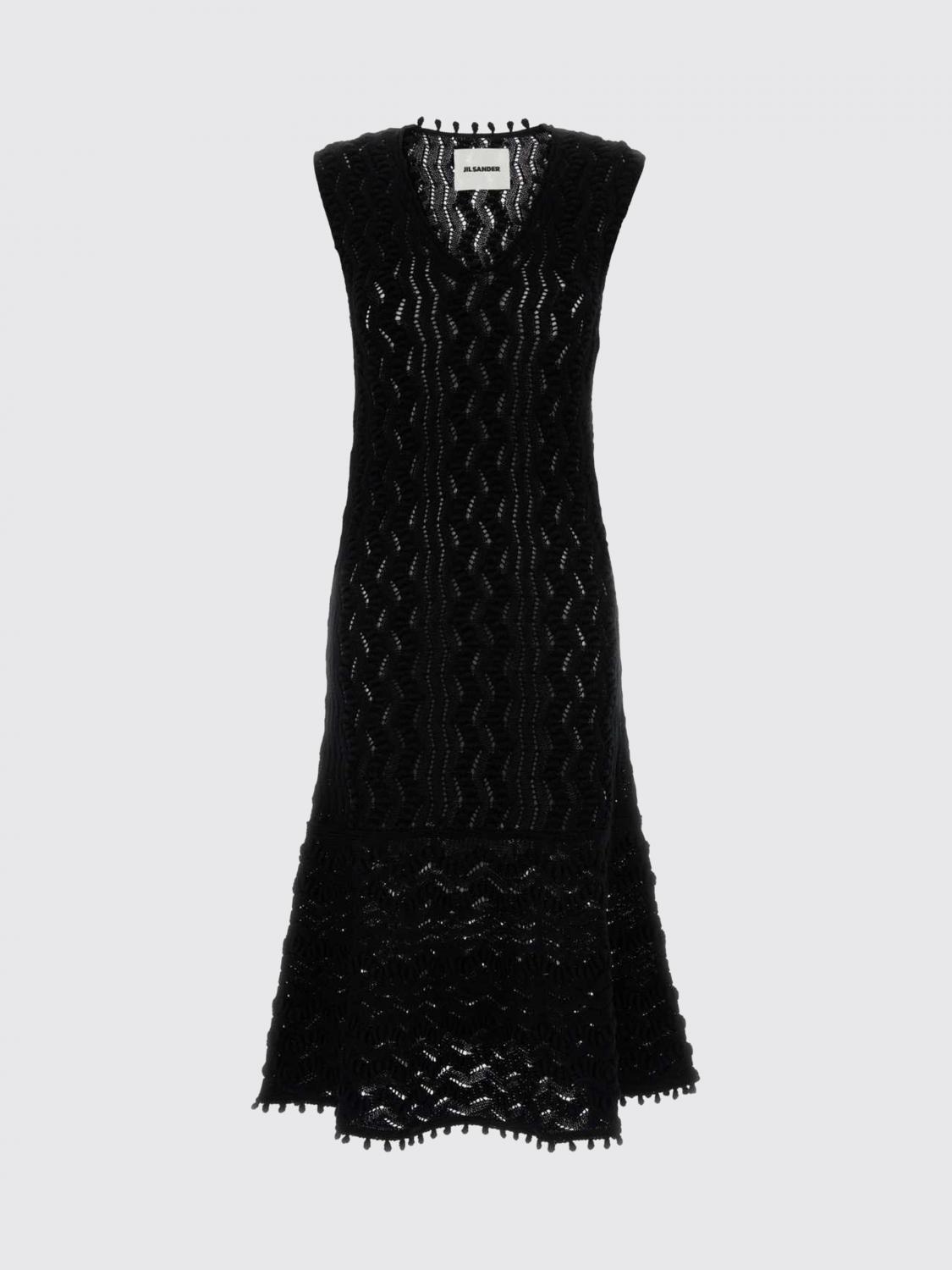 Sleeveless Fine Crochet Knit V Neck Dress