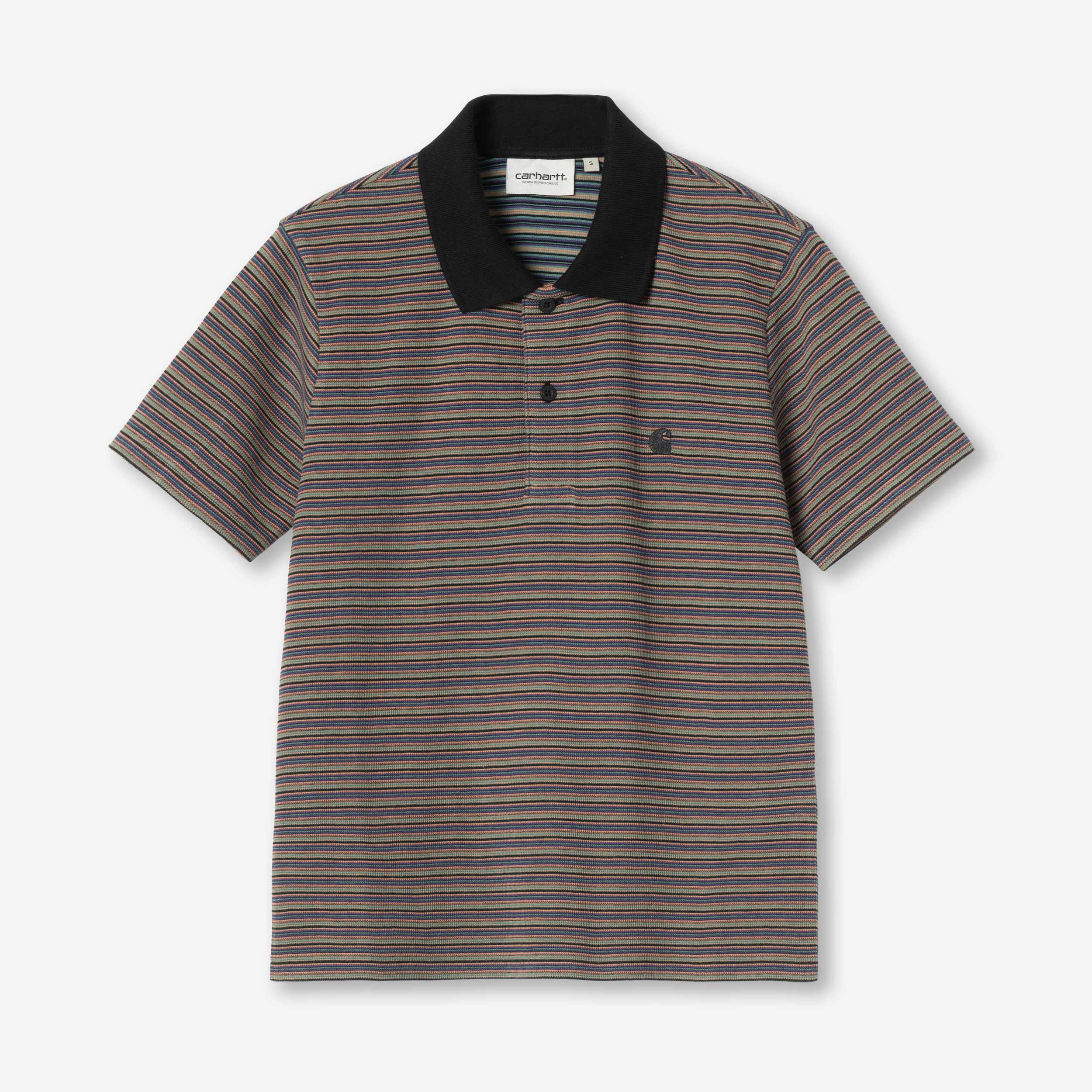 Carhartt WIP Wmns Short Sleeve Dion Polo - Dion Stripe, Lily - female