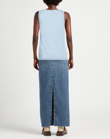 Woman Tank top Sky blue Size XS Lyocell, Cotton