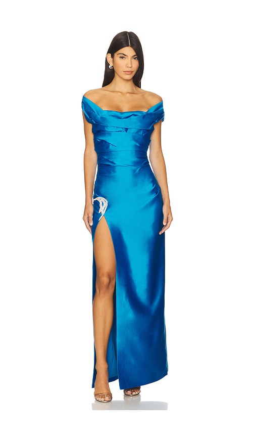 Rachel Gilbert Bailey Gown in Blue. 4. Also