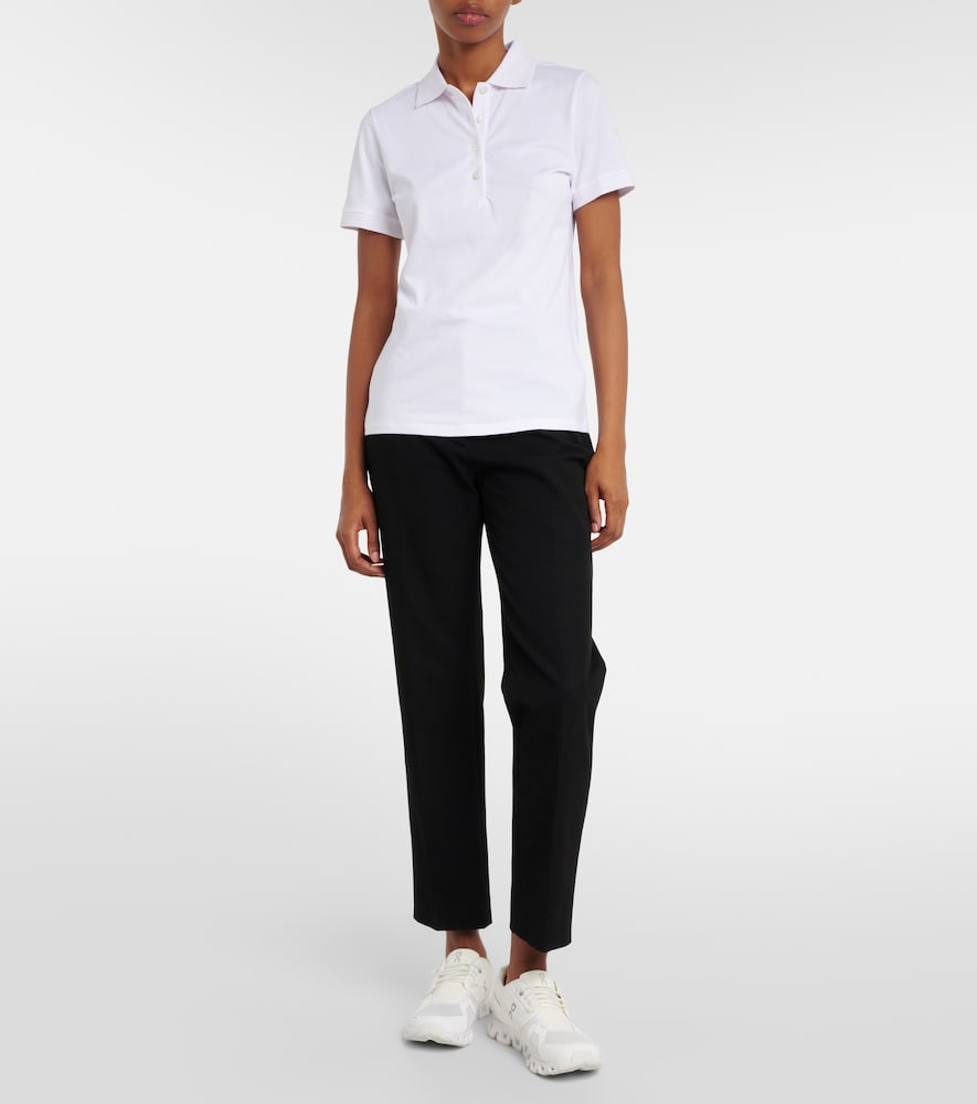 Agathe cotton-blend polo shirt