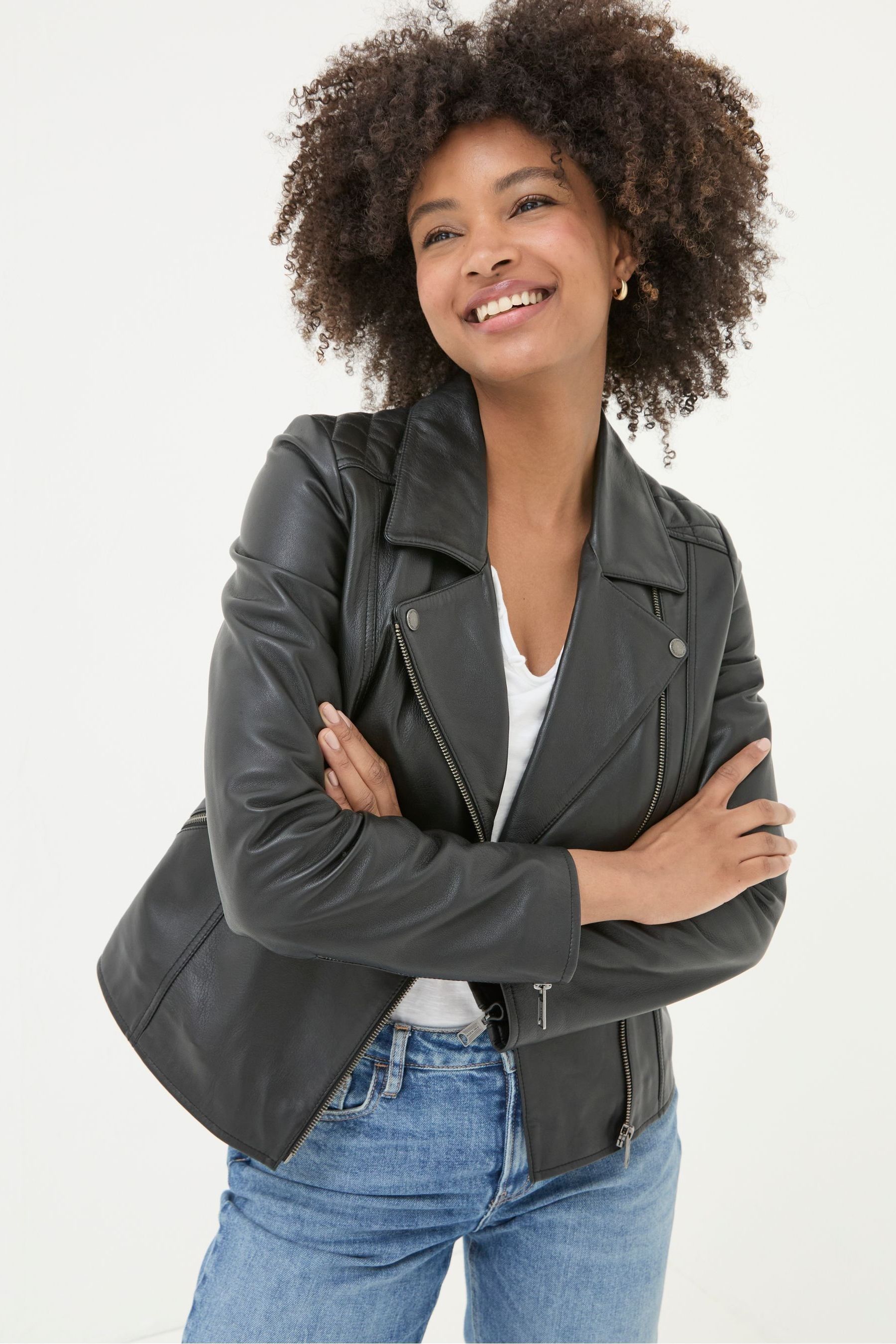 Bethany Black Quilted Biker Jacket