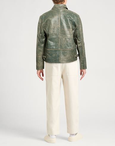 Man Jacket Military green Size L Lambskin