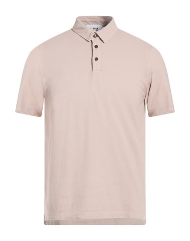 Man Polo shirt Taupe Size 38 Cotton, Elastane