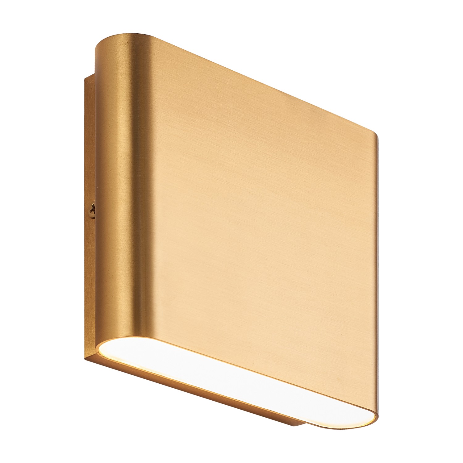 Aged Gold Brass LED Outdoor Lantern from the Beckett Collection