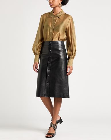 Woman Shirt Khaki Size 10 Lyocell, Polyester