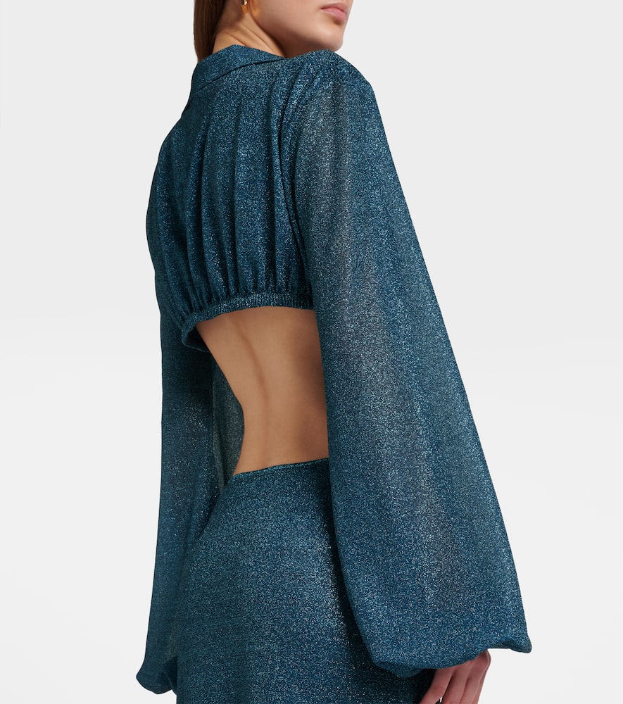 Oséree Lumière cutout ring-detail maxi dress