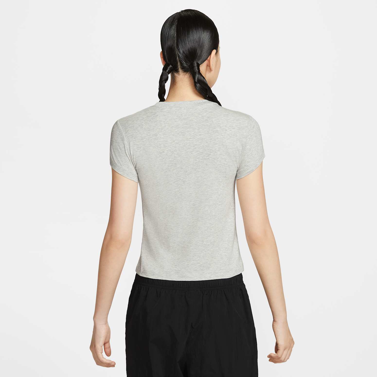 (WMNS) Sportswear Phoenix Slim Short Sleeve T-Shirt 'Grey Heather'