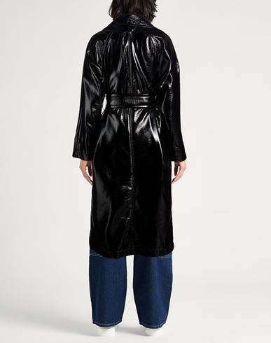 Woman Overcoat & Trench Coat Black Size XS Polyester, Polyurethane
