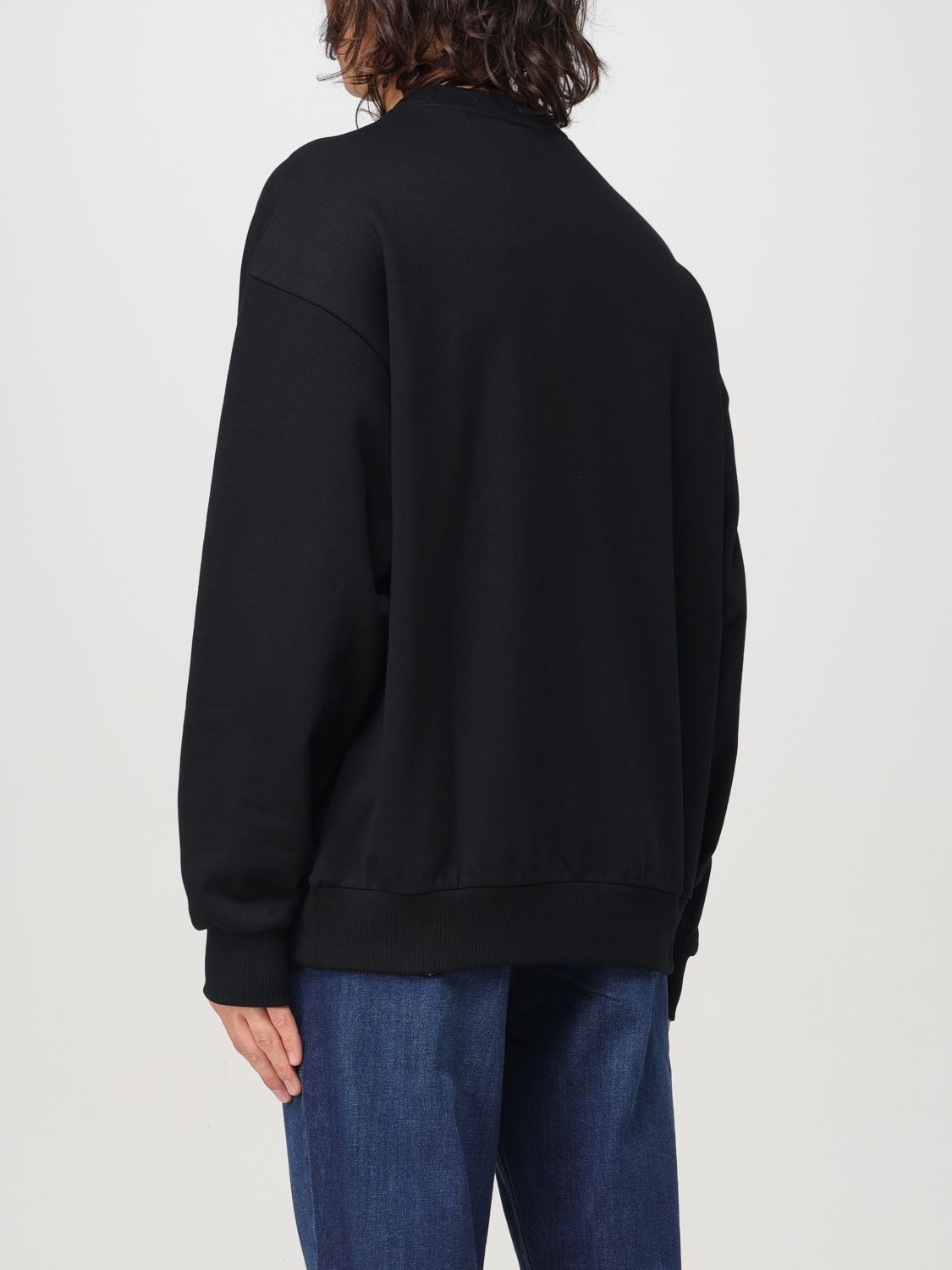 Logo-print cotton sweatshirt - Black