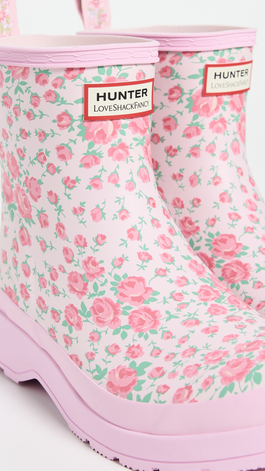 Hunter Boots x LoveShackFancy Play Boots Light Pink