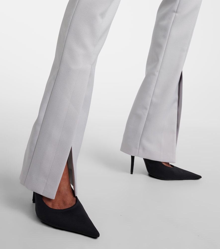 Mid-rise technical flared pants