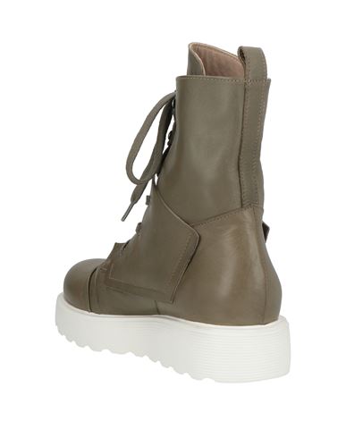 Woman Ankle boots Military green Size 4 Leather
