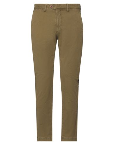 Man Pants Military green Size 40 Cotton, Elastane