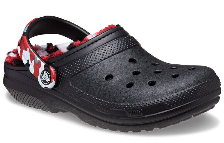 Classic Lined Camo Clog 'Black & Red'
