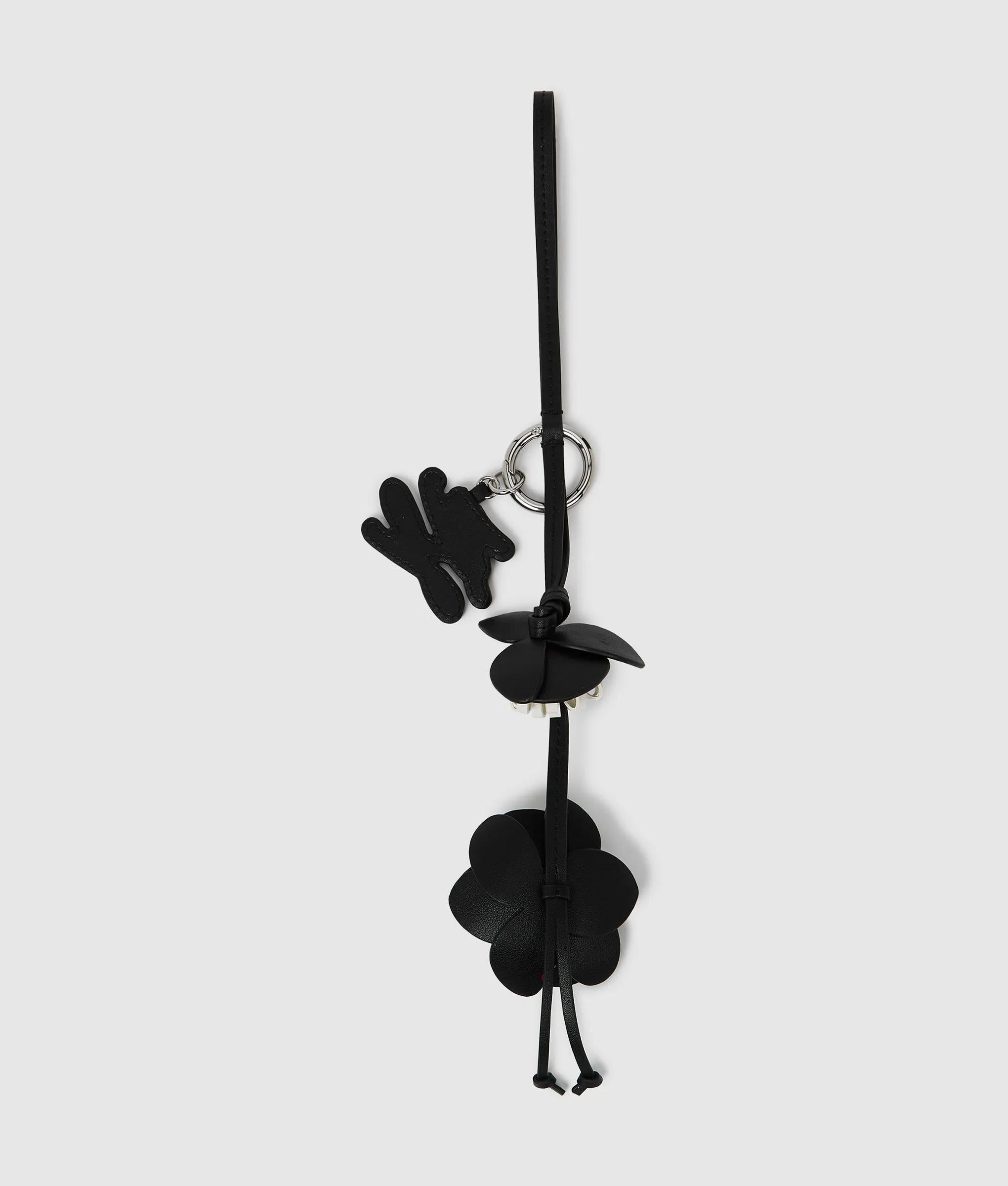 Karl Lagerfeld - K/autograph Orchideen-schlüsselanhänger, Damen, Weiss/schwarz, Größe: One