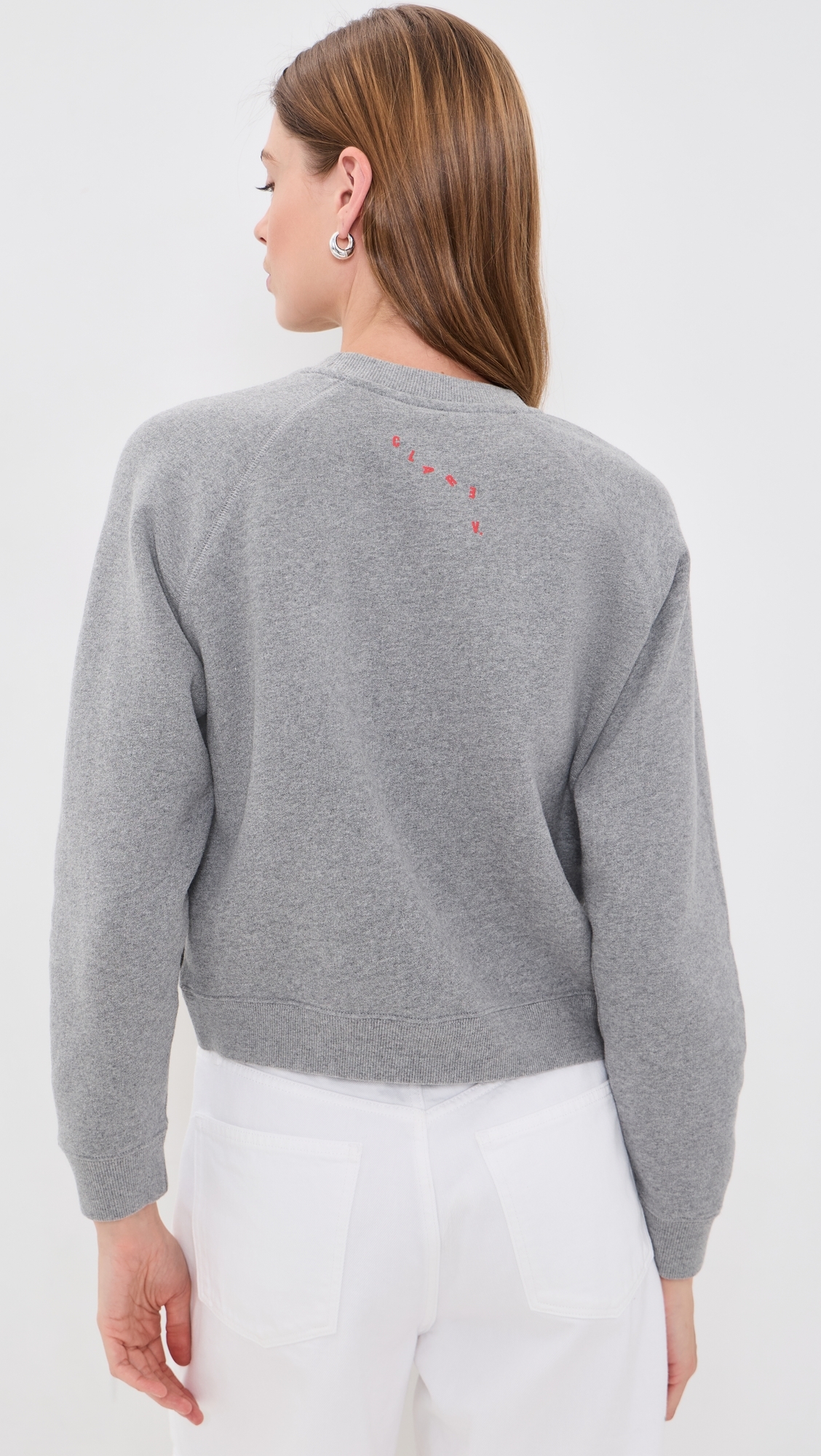 Petit Chenille Anchor Le Court Sweatshirt Grey Melange