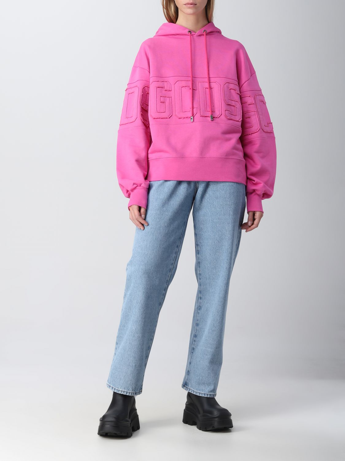 Sweatshirt Woman color Fuchsia