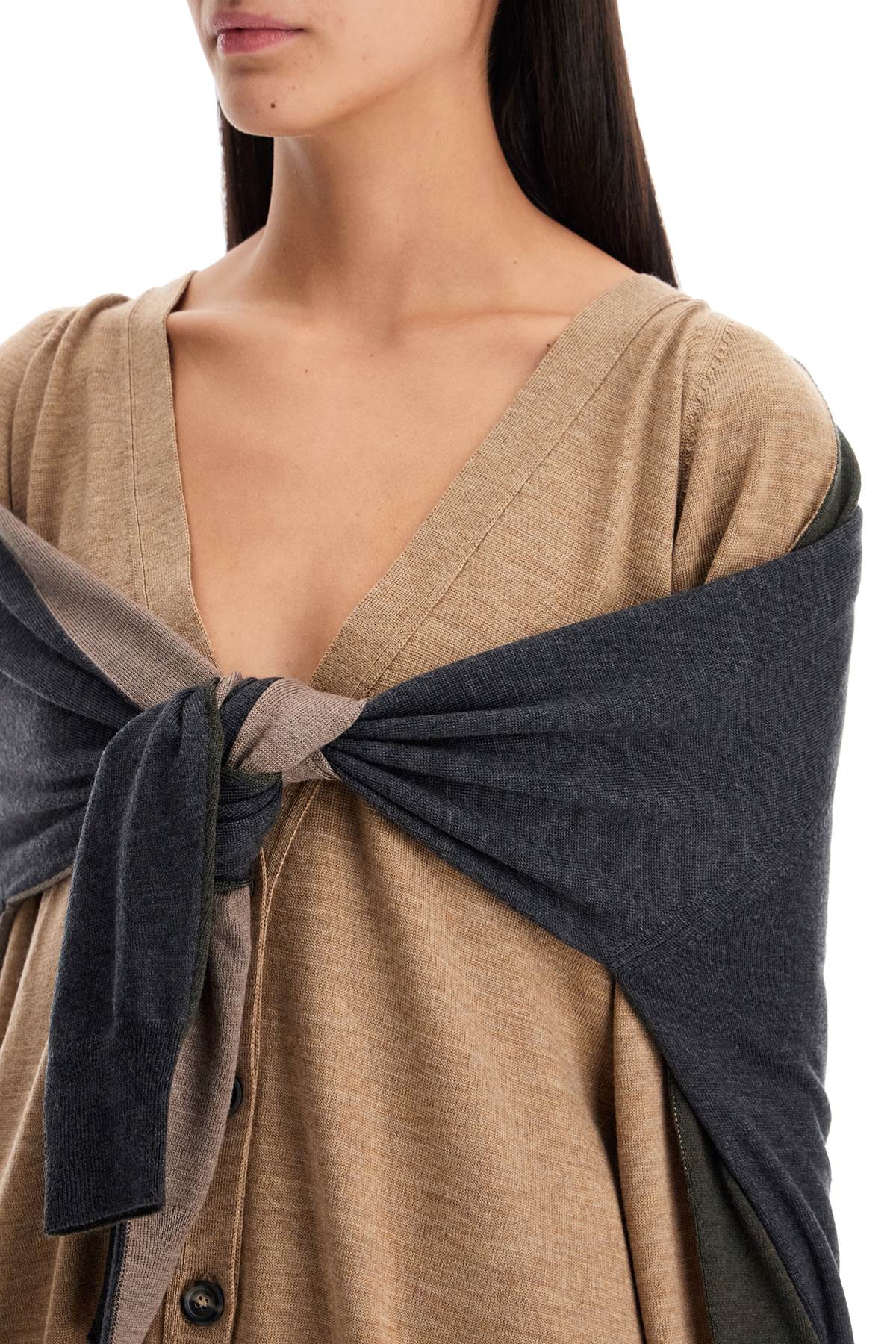 Double-sleeved cardigan