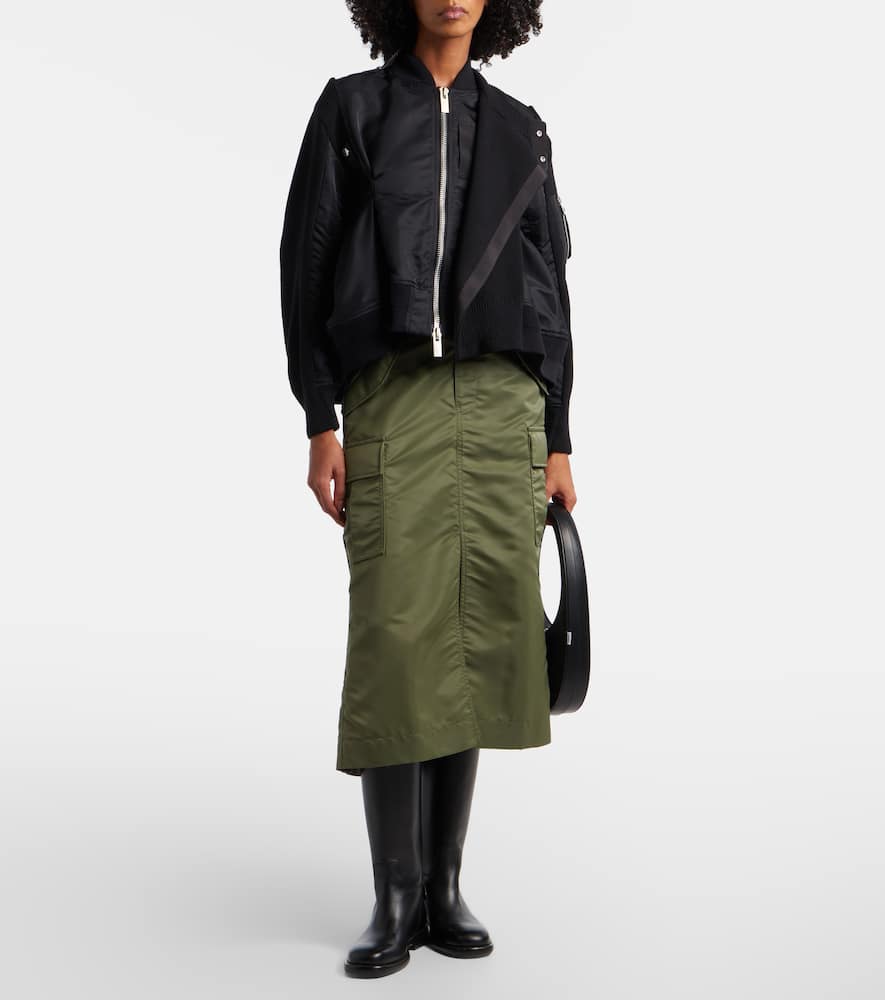 Paneled blouson jacket