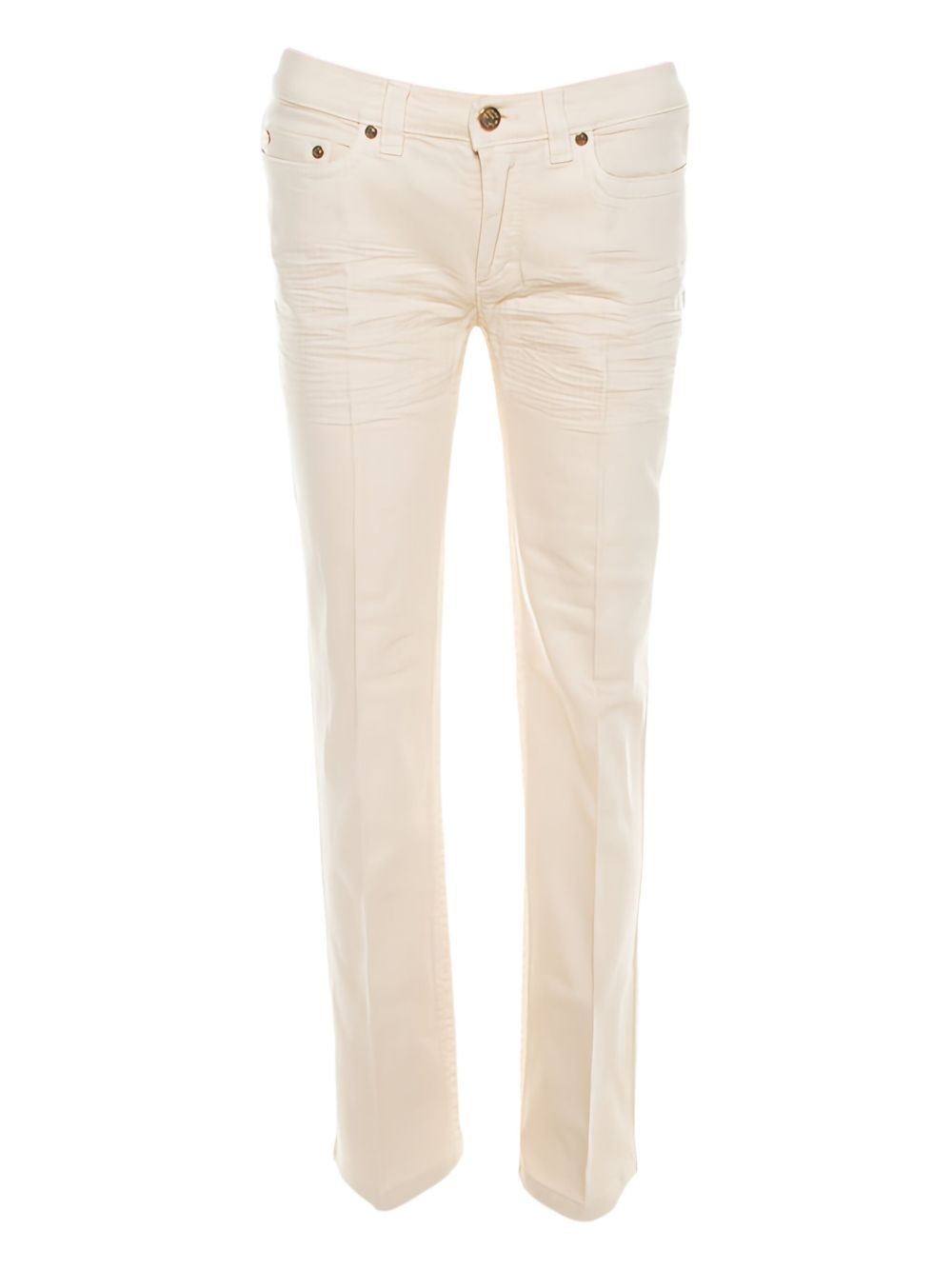 Cotton straight-leg jeans - Neutrals