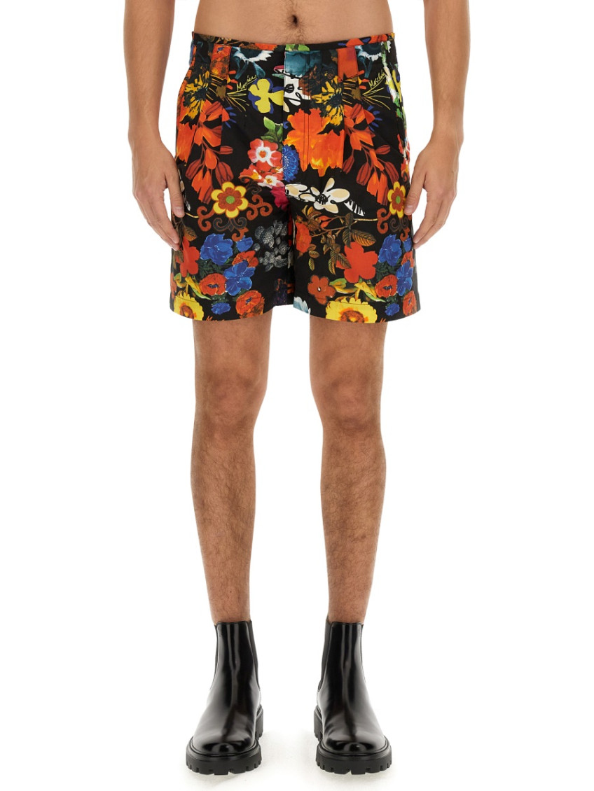 Bermuda With Floral Pattern