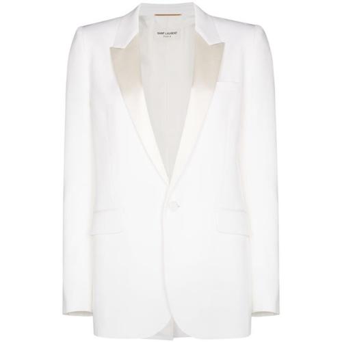 Single-breasted wool bland blazer