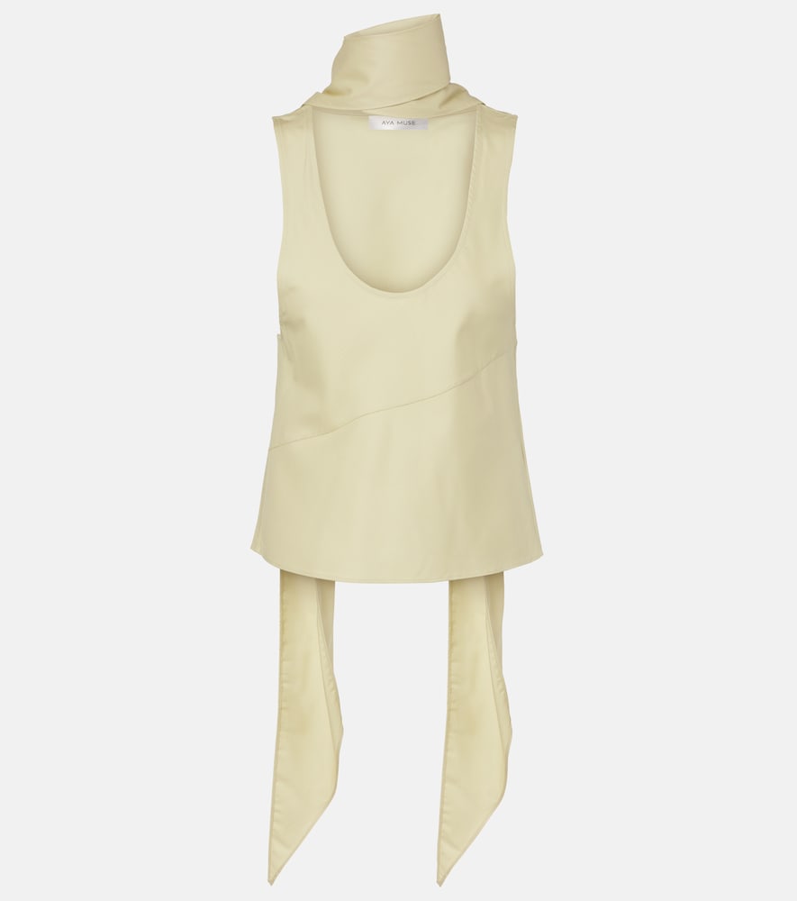 Olena scarf-detail top