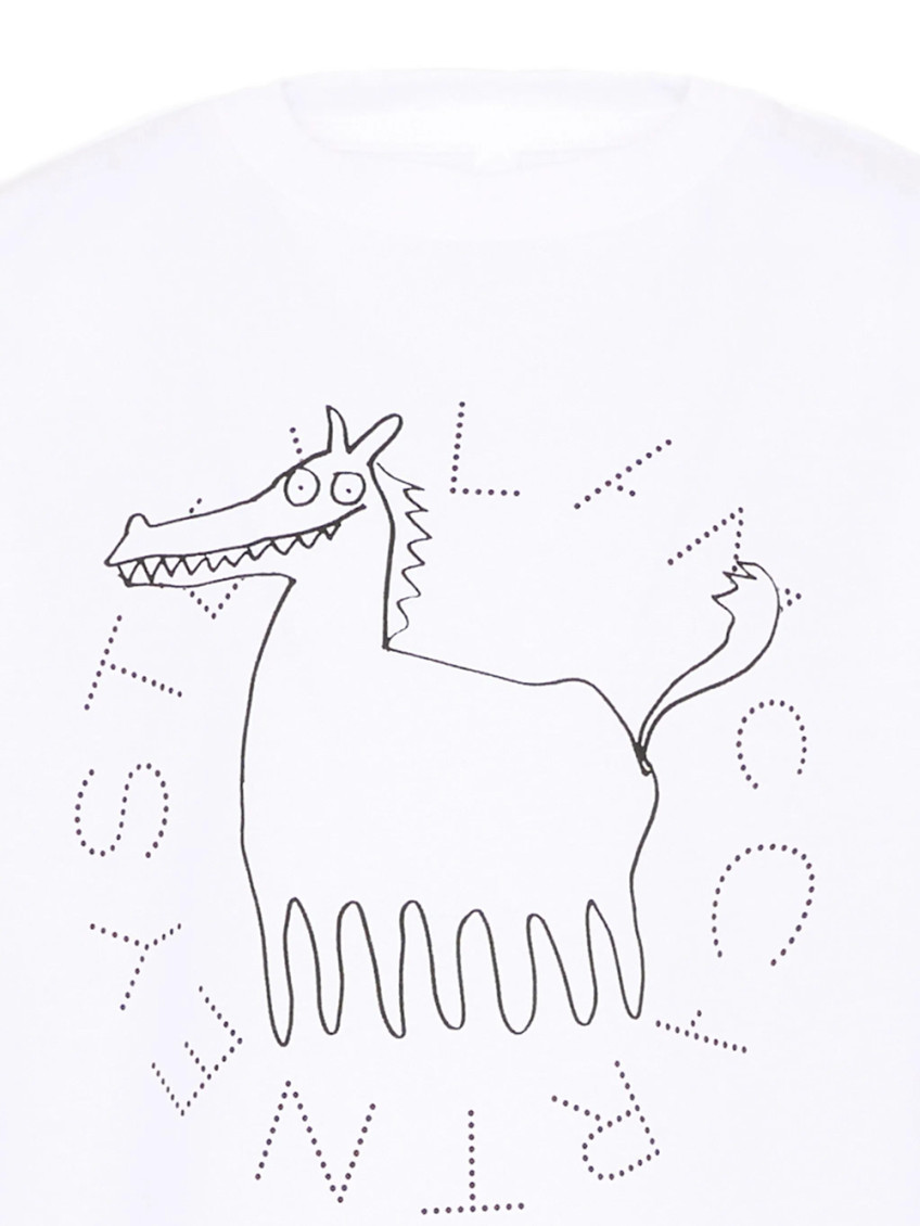 Boys White Graphic T-Shirt