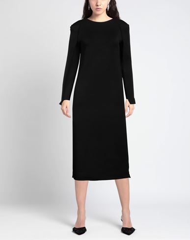 Liviana Conti Woman Midi dress Black Size M Virgin Wool, Polypropylene
