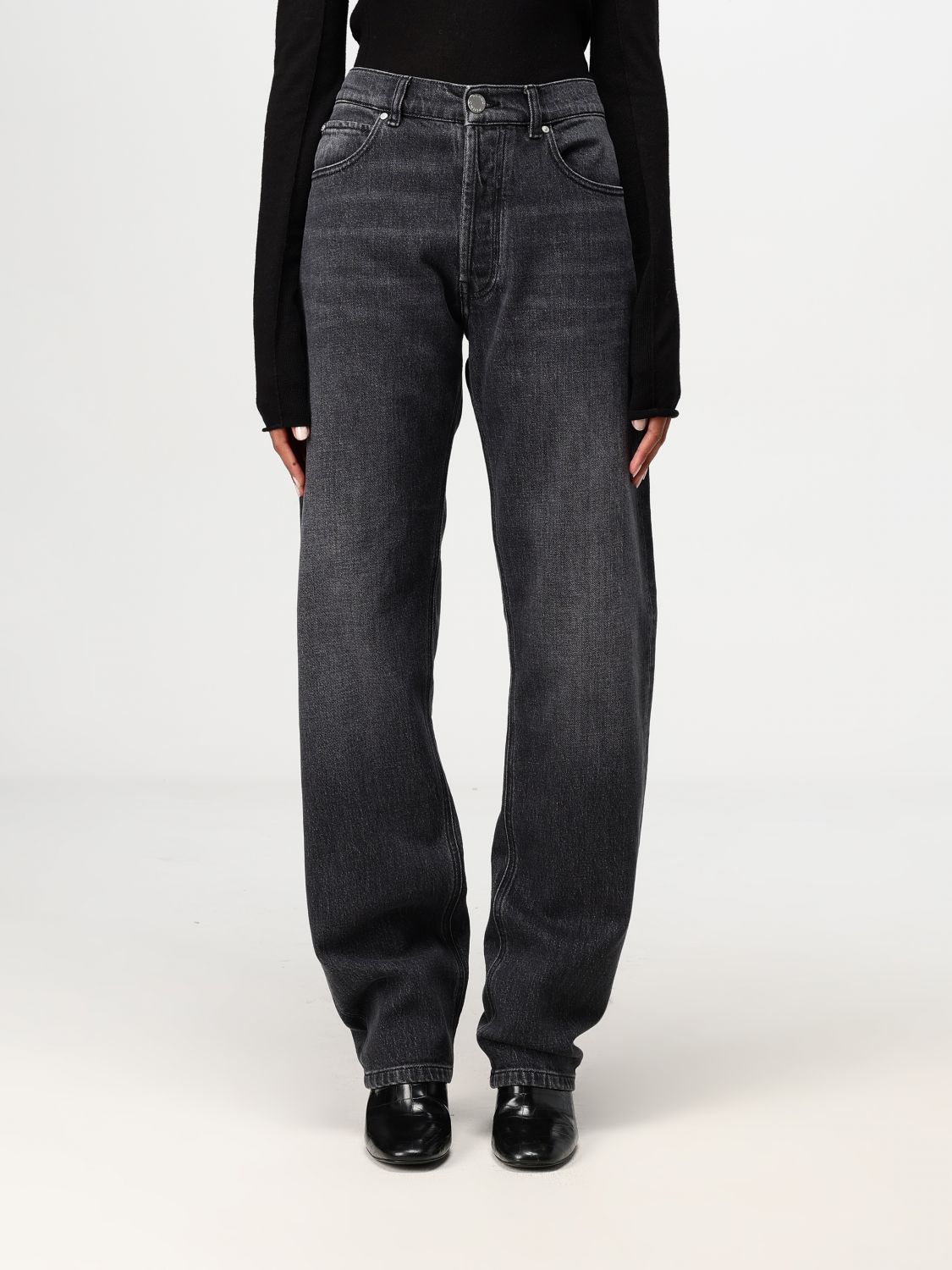 Leyda loose low-rise jeans - Grey