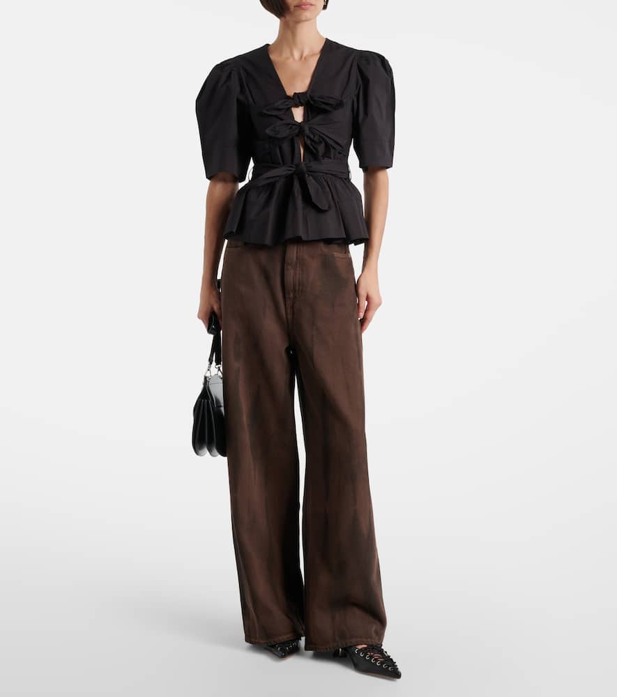 High-rise wide-leg jeans
