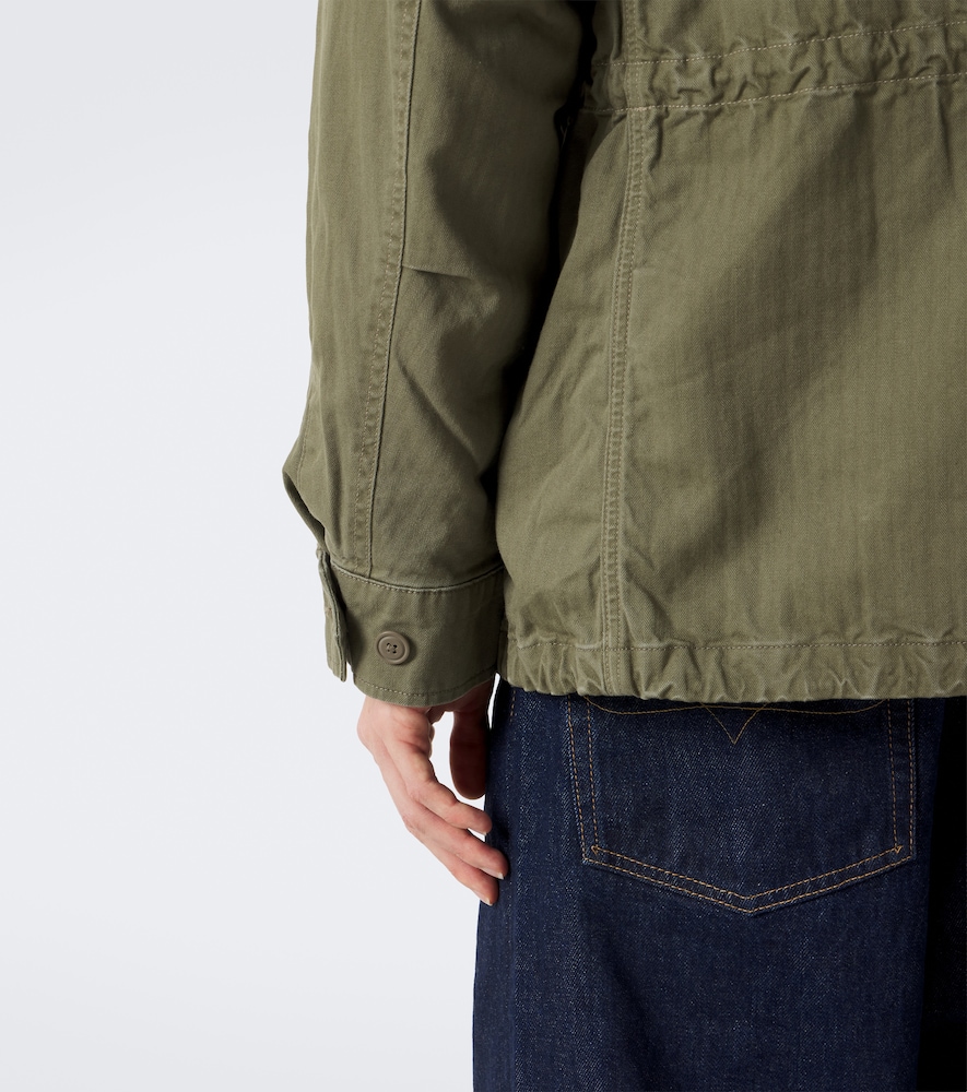 Iconic patch-appliqué cotton field jacket
