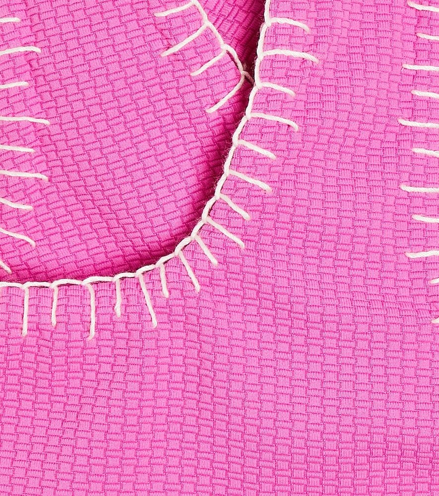 Marysia Bumby Trulli embroidered bikini top