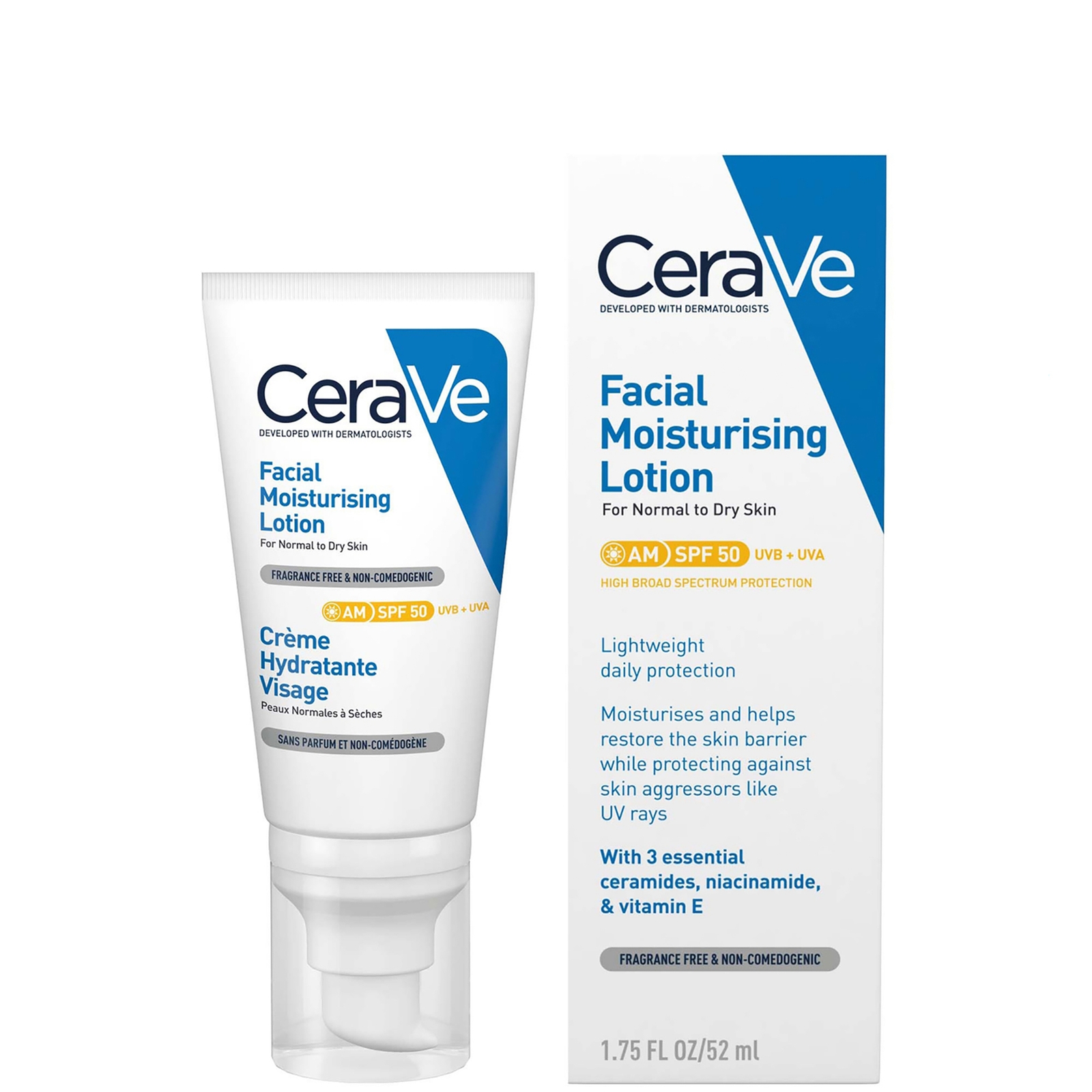 CeraVe Daily Care Routine for First Signs of Ageing, Eye Cream, Vitamin C Serum and Moisturiser with SPF