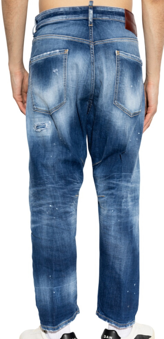 Dsquared2 - straight leg trousers belt loops distressed