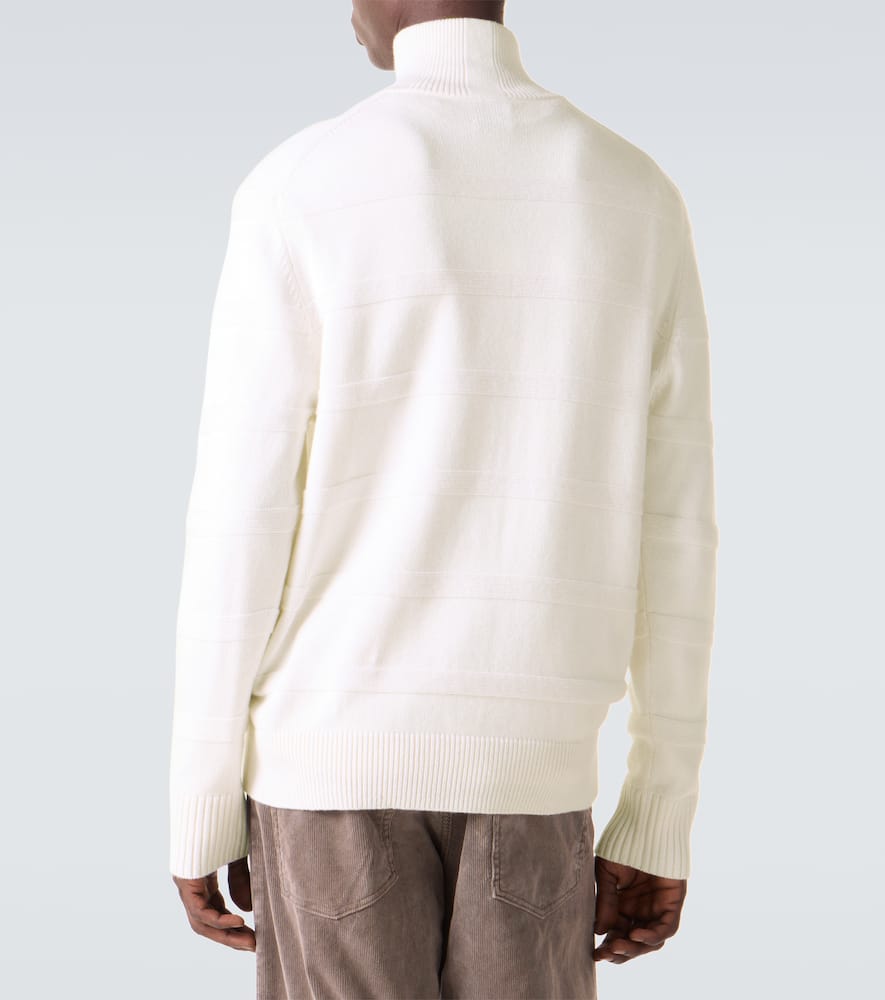 Cotton and cashmere turtleneck sweater