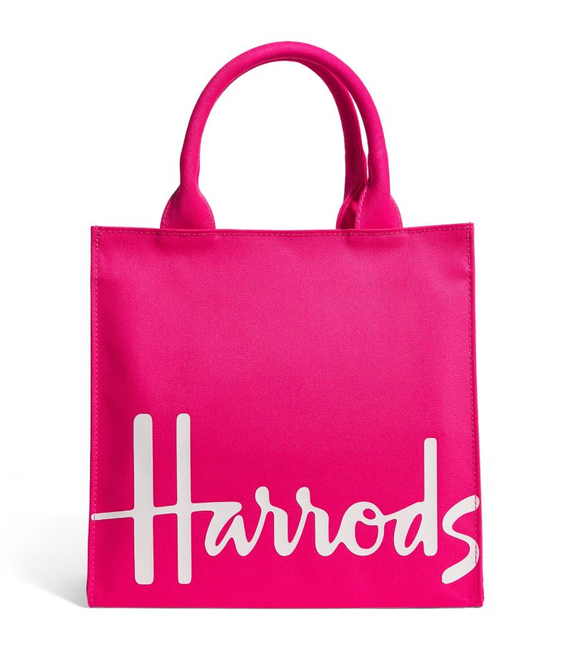 Harrods Small Cotton Logo Tote Bag
