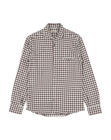 Kid Boy Shirt Dark brown Size 12 Cotton