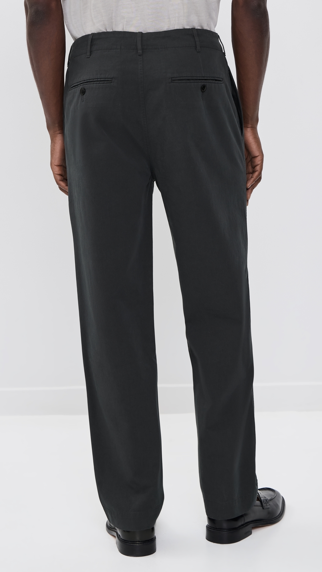 Cotton Twill Single Pleat Pants Pepper