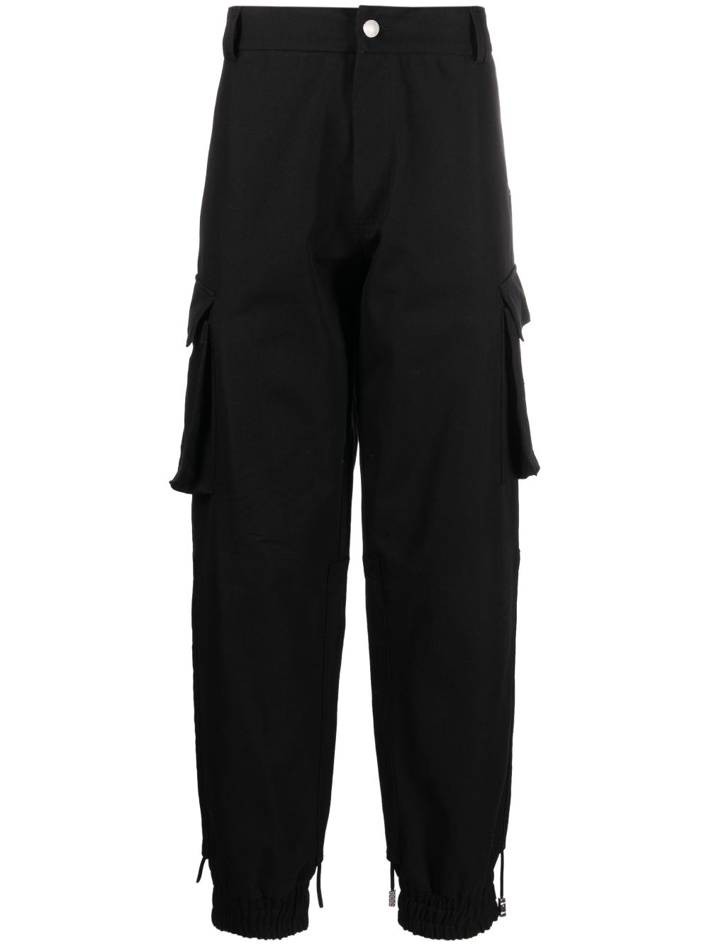 Logo-patch cargo trousers - Black