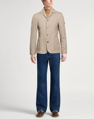 At. p.co Man Blazer Beige Size 42 Polyester, Wool, Viscose