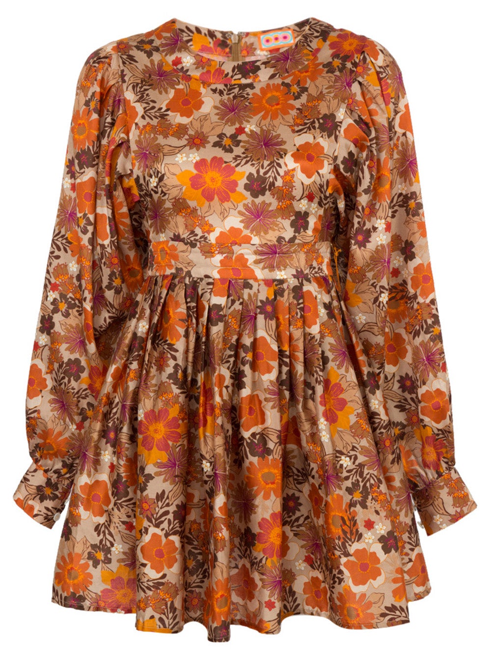 Arnette Dress, Floral Rust