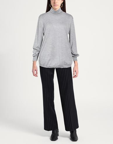 Woman Turtleneck Grey Size 14 Wool, Silk, Cashmere