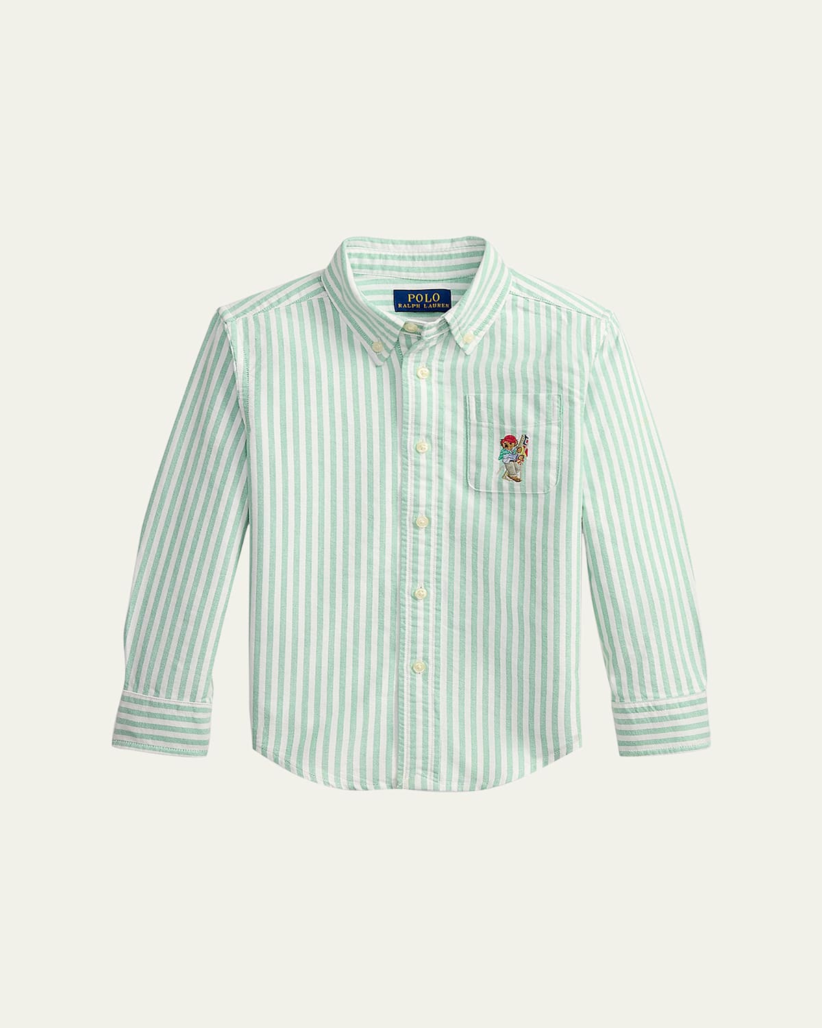 Boy's Polo Bear Cotton Oxford Shirt