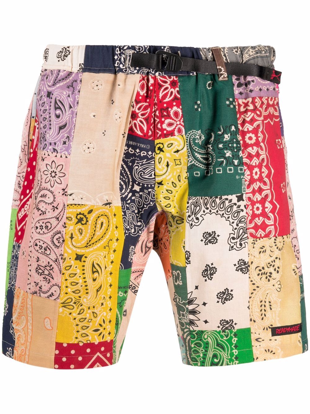 Patchwork bandana print shorts - Neutrals