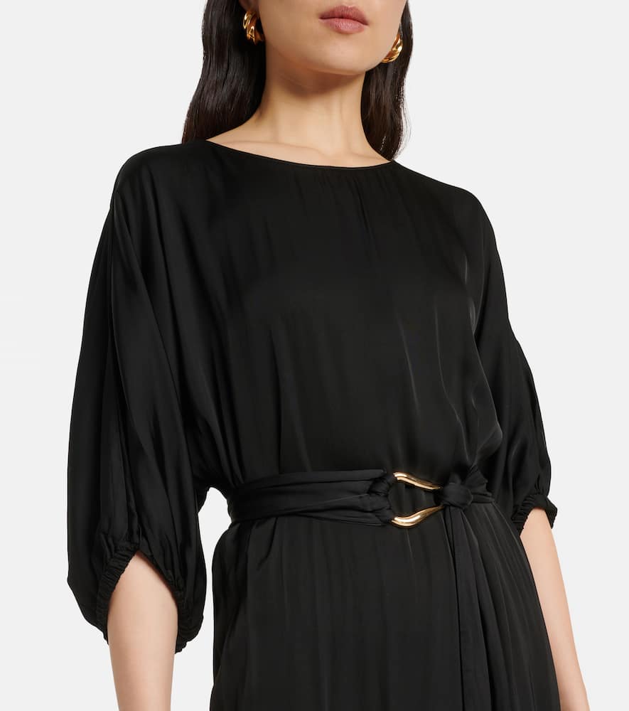 Laurel satin midi dress
