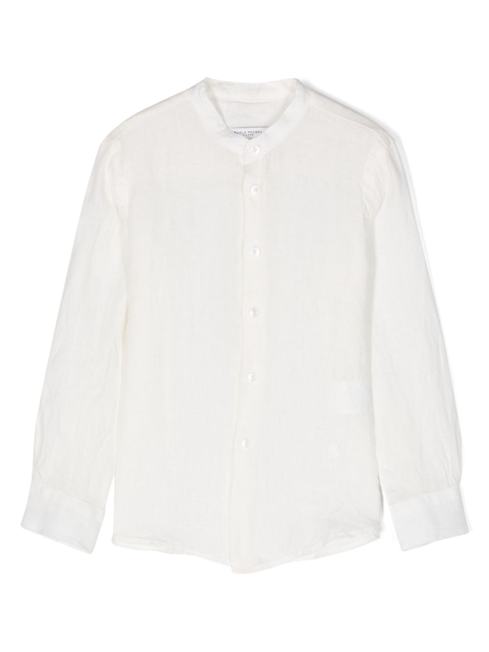 Semi-sheer button-up shirt - White
