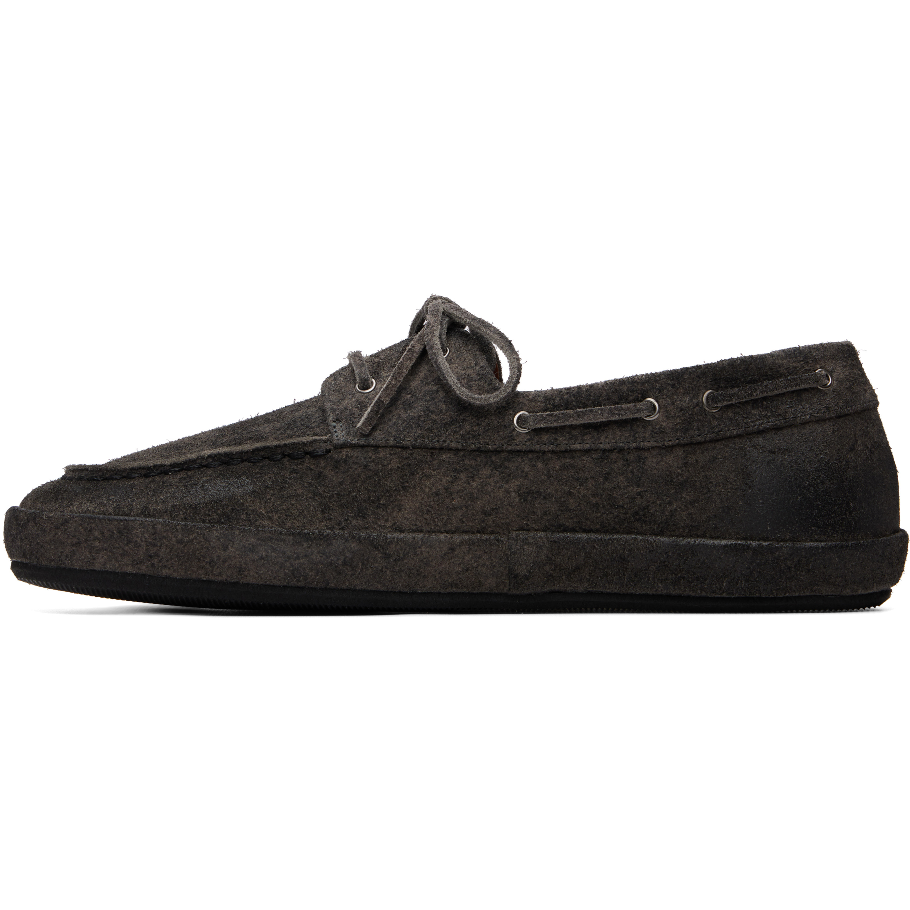 Black Scatopelle Suede Boat Shoes