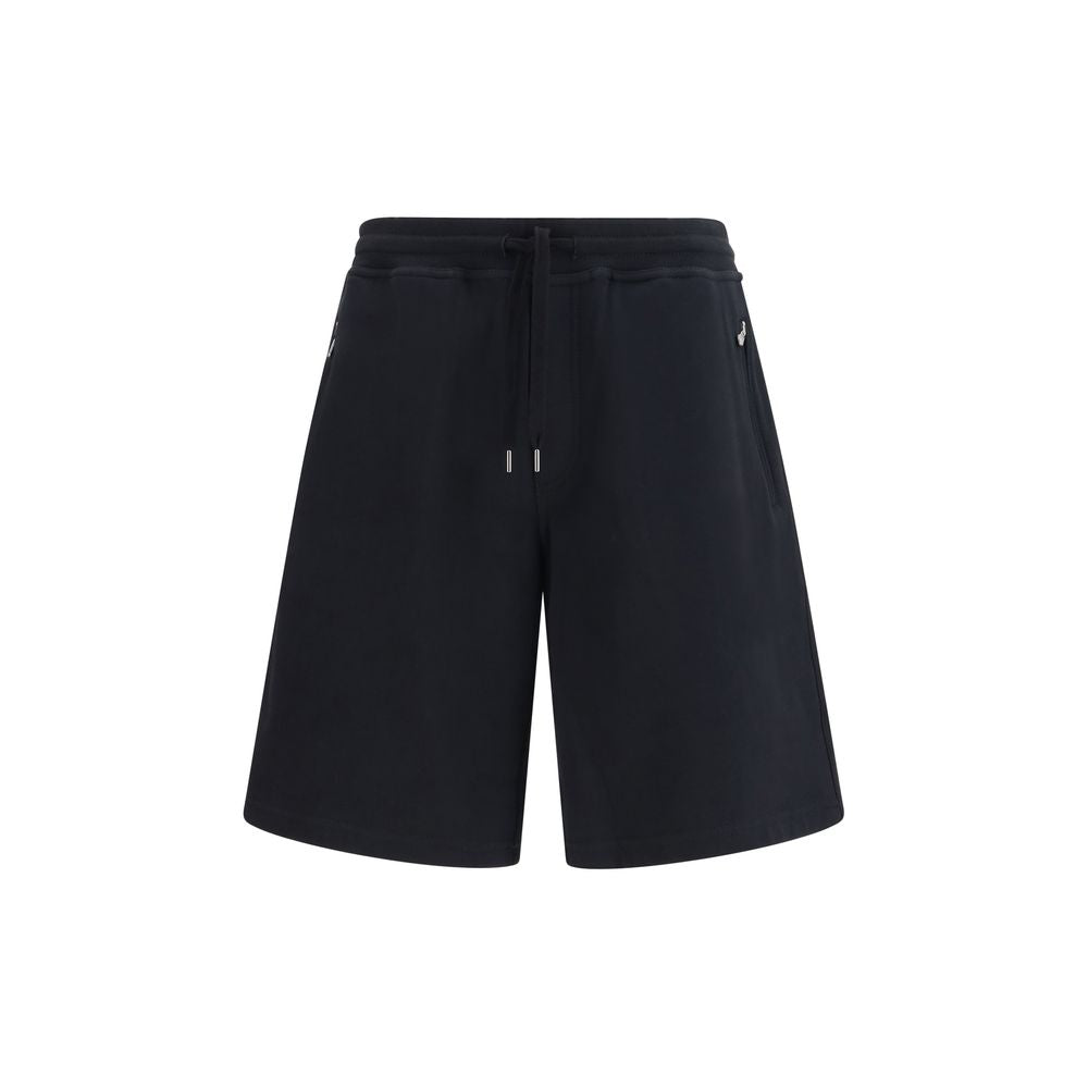 Cotton Jogging Bermuda Shorts — Black